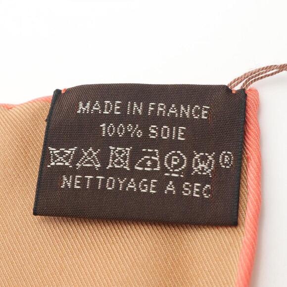 HERMES Authentic Brown Silk Scarf - Picture 3 of 3